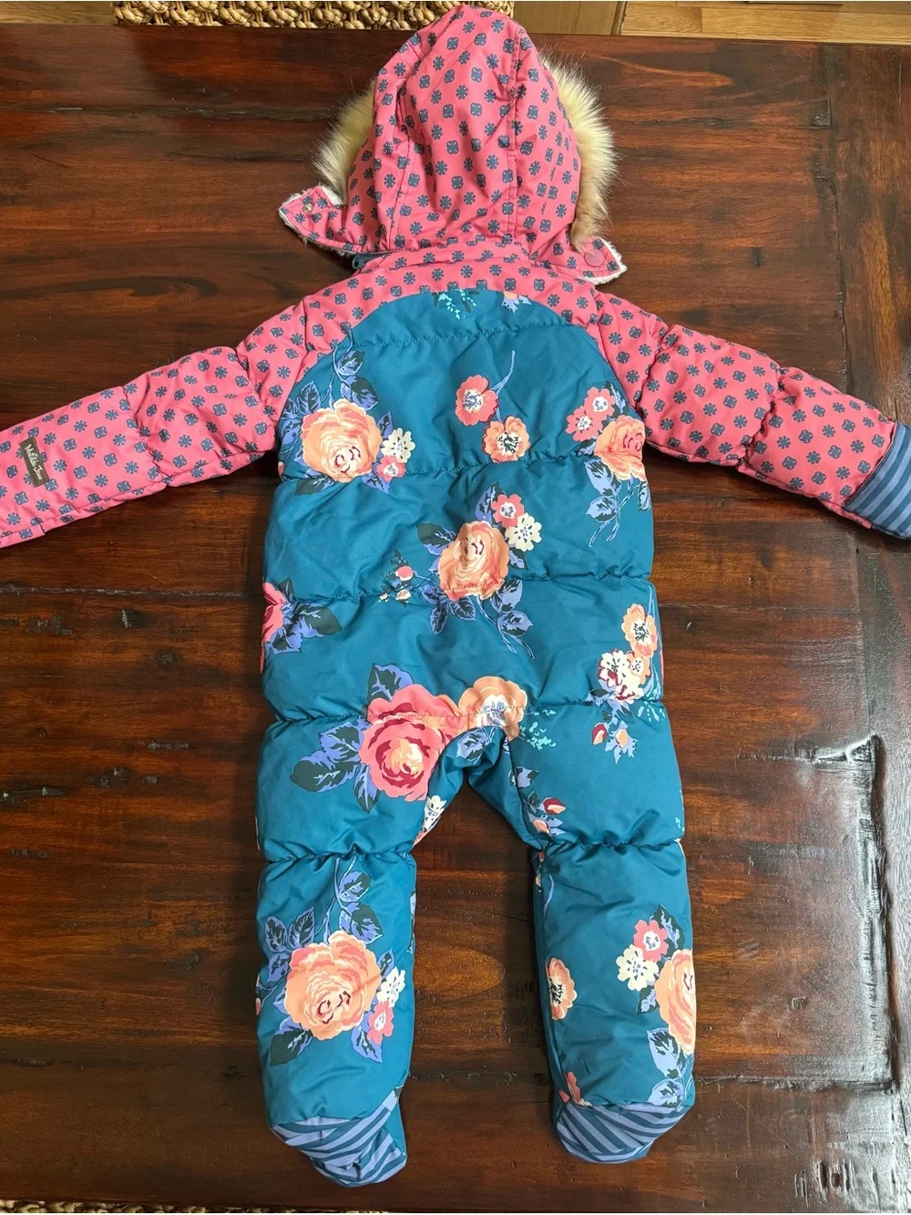 NWOT Matilda Jane Rosy Cheeks Floral Footed Snowsuit Size 12-18 Months